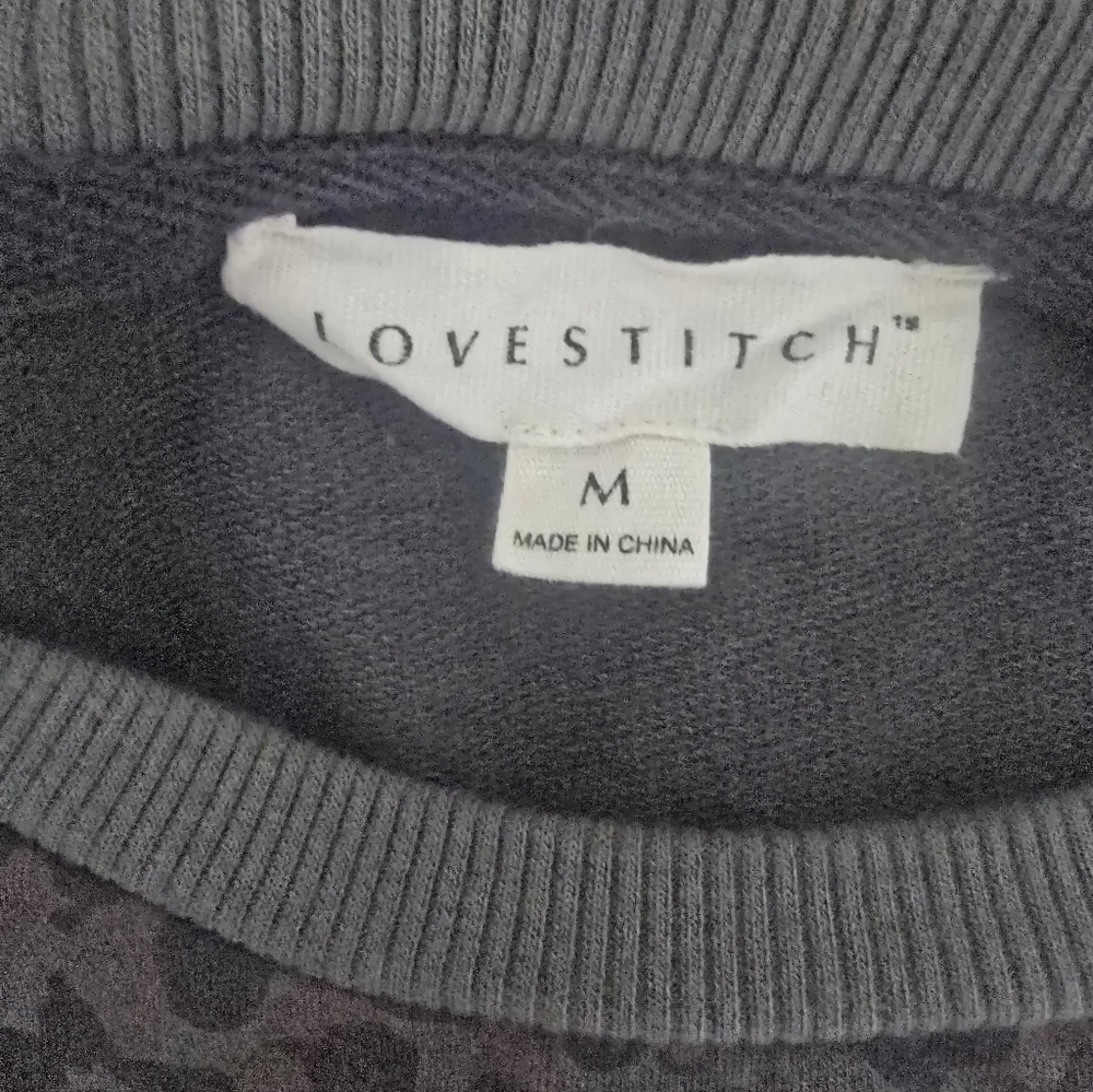 Lovestitch Sweet Spot Animal Print Sweatshirt Medium - Picture 7 of 8